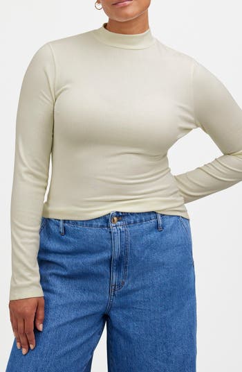 Madewell Drapey Rib Mockneck Top | Nordstromrack