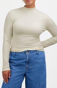 Madewell Drapey Rib Mockneck Top