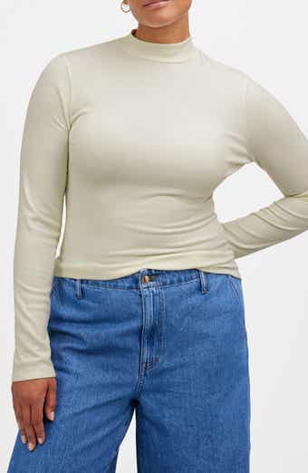 Madewell Drapey Rib Mockneck Top