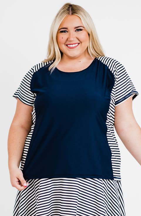Plus Size Loose Fit Adele Swim Top