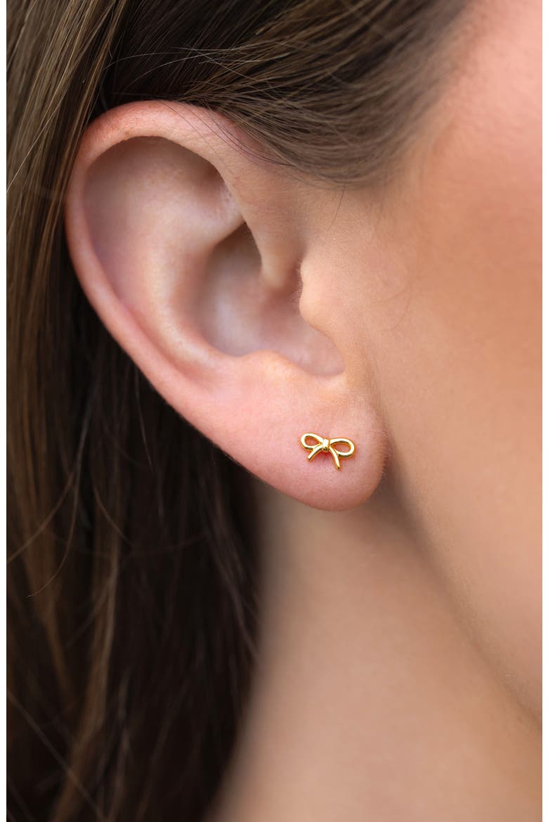 Lil Bow Stud Earrings, Alternate, color, GOLD