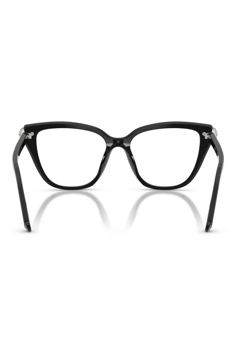 54mm Cat Eye Optical Glasses, Alternate, color, BLACK/ DEMO LENS