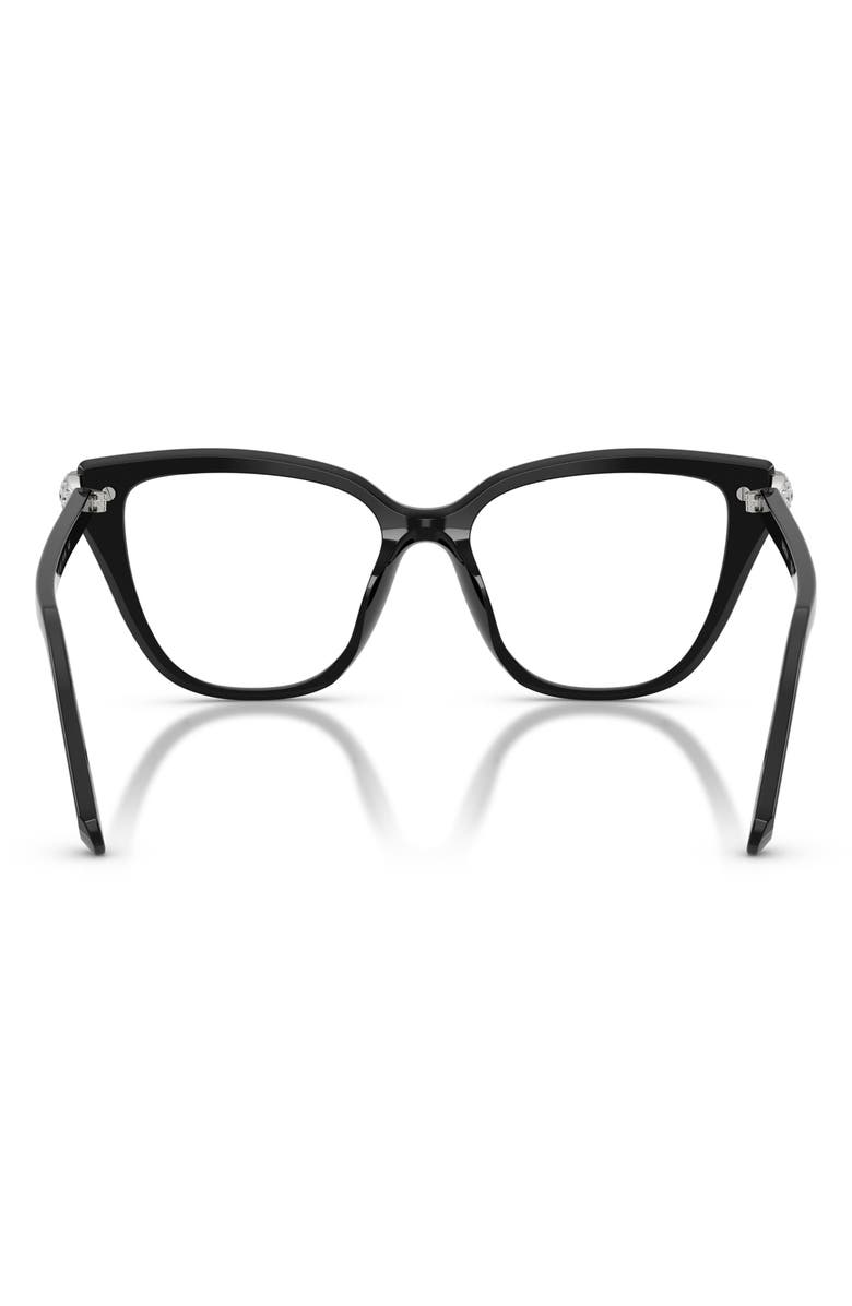 Swarovski 54mm Cat Eye Optical Glasses, Alternate, color, Black/ Demo Lens