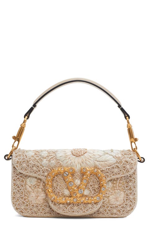 Locò Small Jewel Logo Embroidered Shoulder Bag