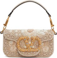 Valentino Garavani Locò Small Jewel Logo Embroidered Shoulder Bag