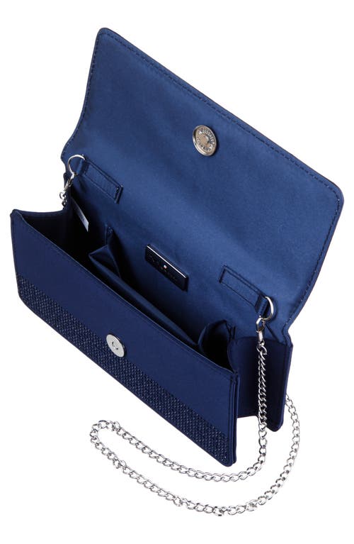 Nina Luca Top Handle Clutch In Blue
