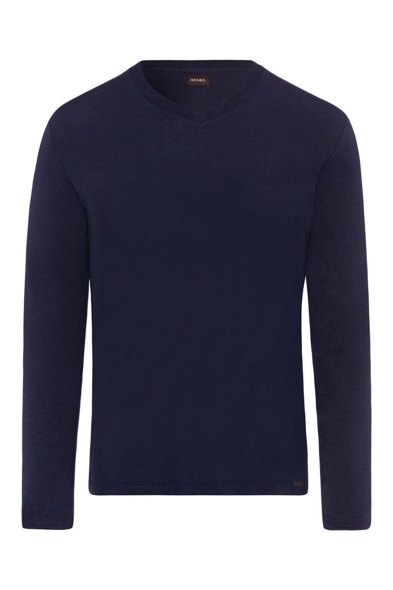 Casuals Long Sleeve V-Neck Top, Main, color, Deep Navy