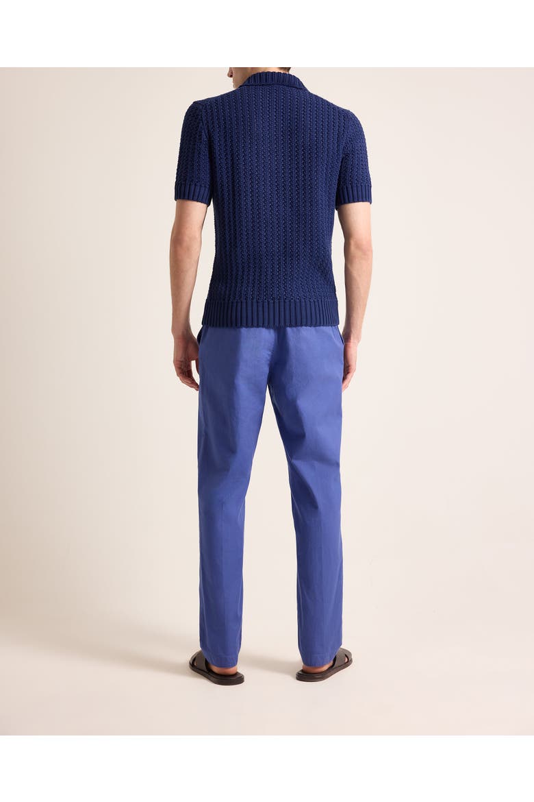 Swift Classic Fit Crochet Cotton Polo, Alternate, color, Shore Blue