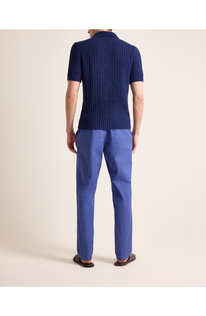 Orlebar Brown Swift Classic Fit Crochet Cotton Polo, Alternate, color, Shore Blue