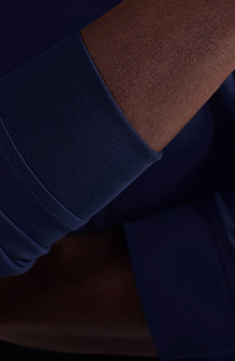 Bugatchi Long Sleeve Mock Neck T-Shirt, Alternate, color, Navy