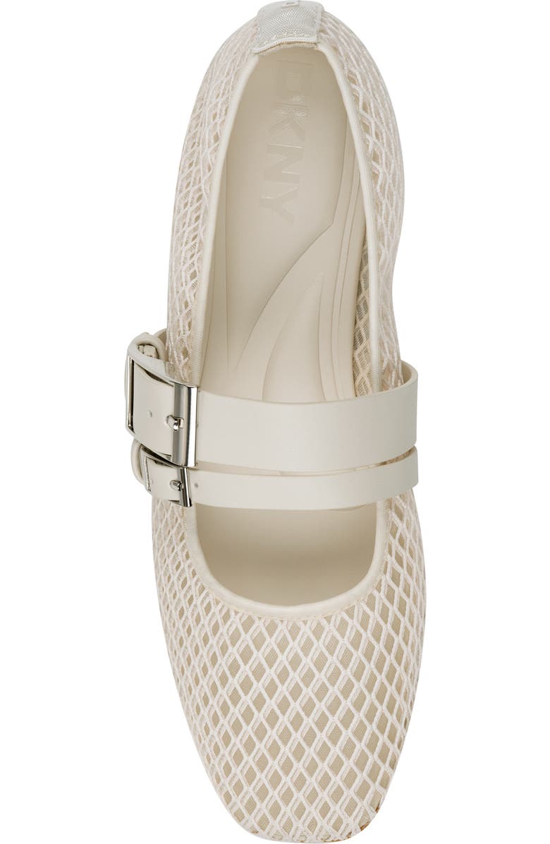 DKNY Dade Buckle Strap Mesh Ballet Flat, Alternate, color, Khaki