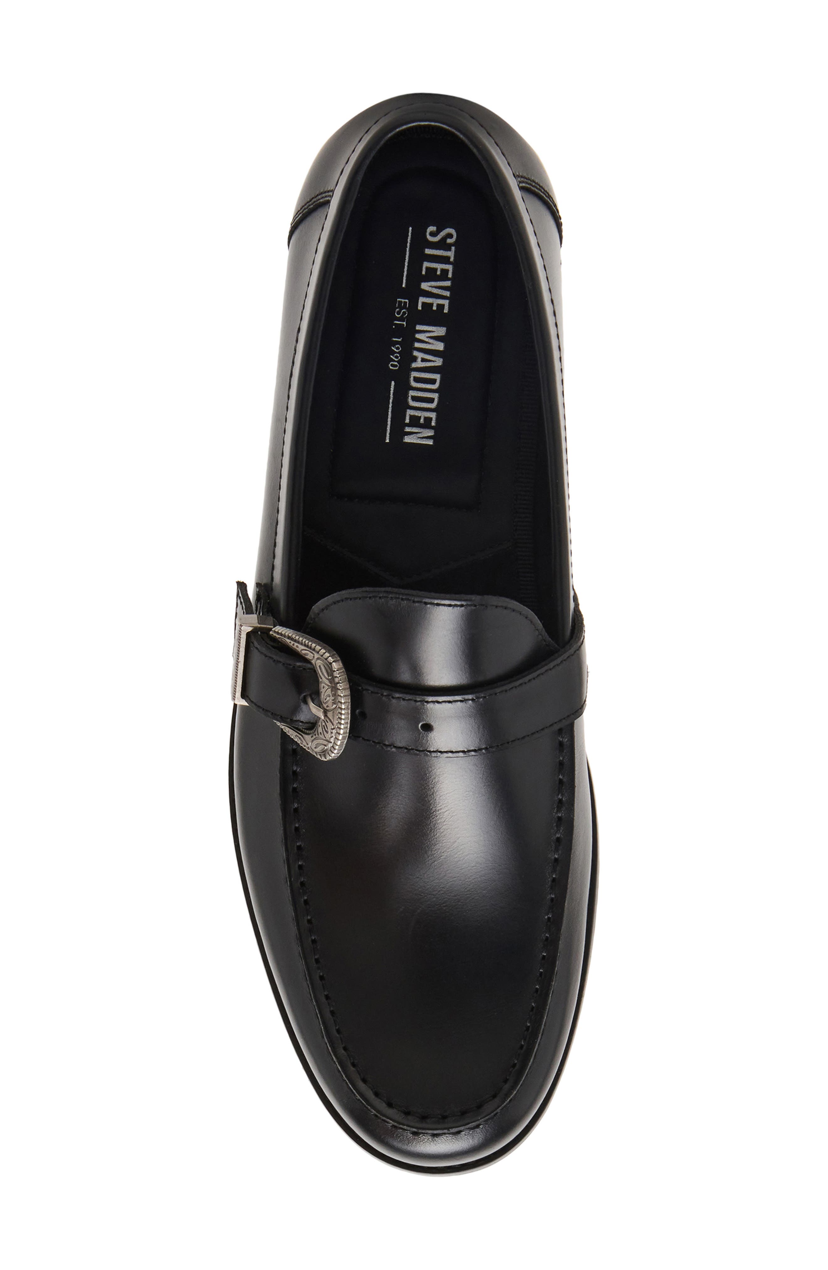 Steve Madden Alcona Loafer, Alternate, color, Black Leather