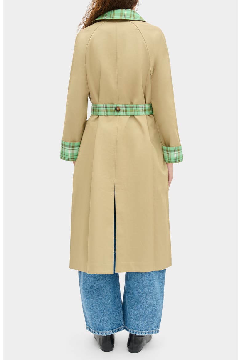Barnaby Reversible Organic Cotton Trench Coat, Alternate, color, BEIGE/ GREEN