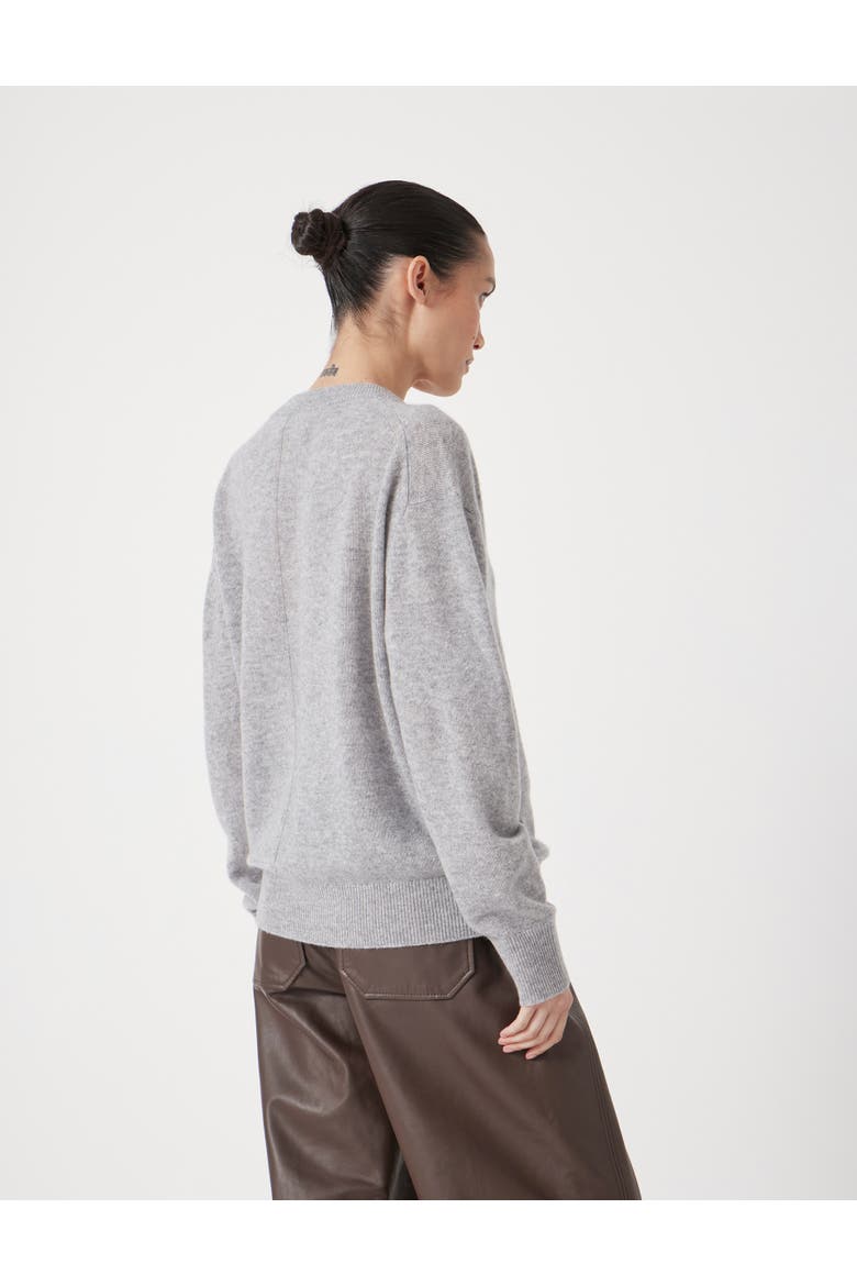 Scarlett Cashmere V Neck Sweater, Alternate, color, Grey Marl
