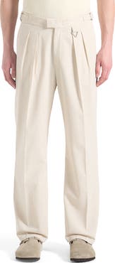 Manière De Voir Pierre Relaxed Fit Linen Pleated Tailored Trousers
