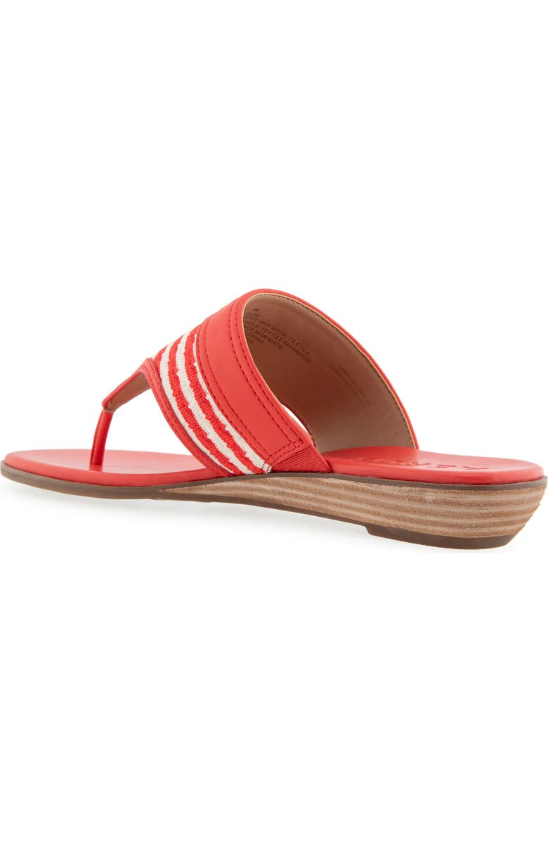 Aerosoles Gesa Thong Sandal, Alternate, color, Eggnog/ Racing Red Stripe