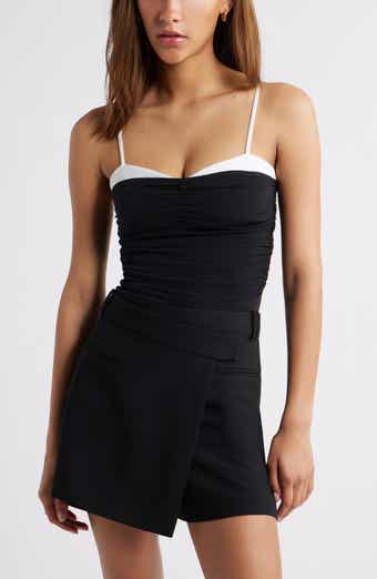 Open Edit Ruched Layered Contrast Trim Camisole