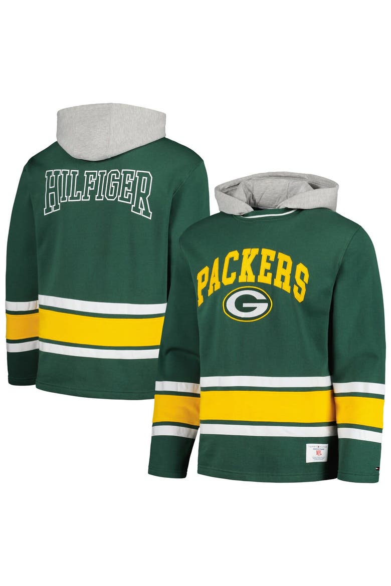 Men's Tommy Hilfiger Green Green Bay Packers Ivan Fashion Pullover Hoodie, Alternate, color, Green