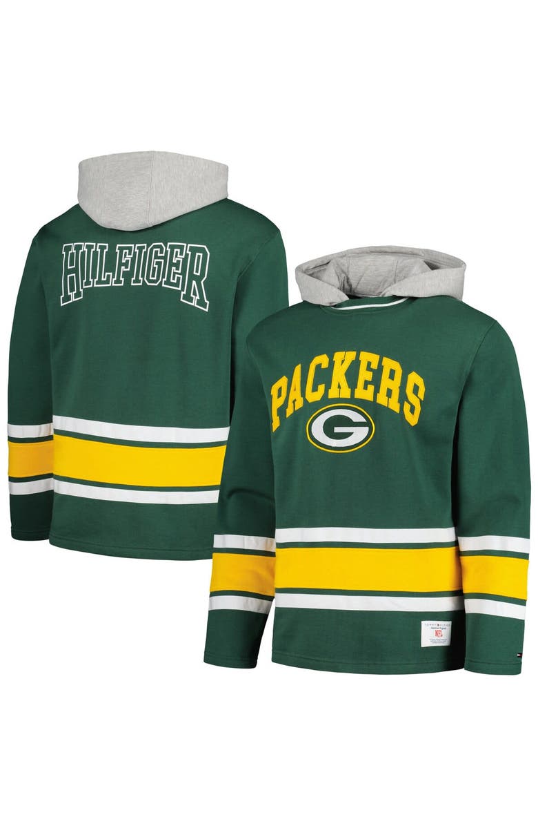 Tommy Hilfiger Men's Tommy Hilfiger Green Green Bay Packers Ivan Fashion Pullover Hoodie, Alternate, color, Green