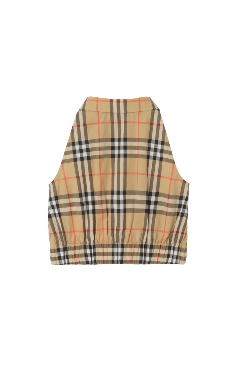 Burberry Check Cotton Shirt, Alternate, color, Sand Beige
