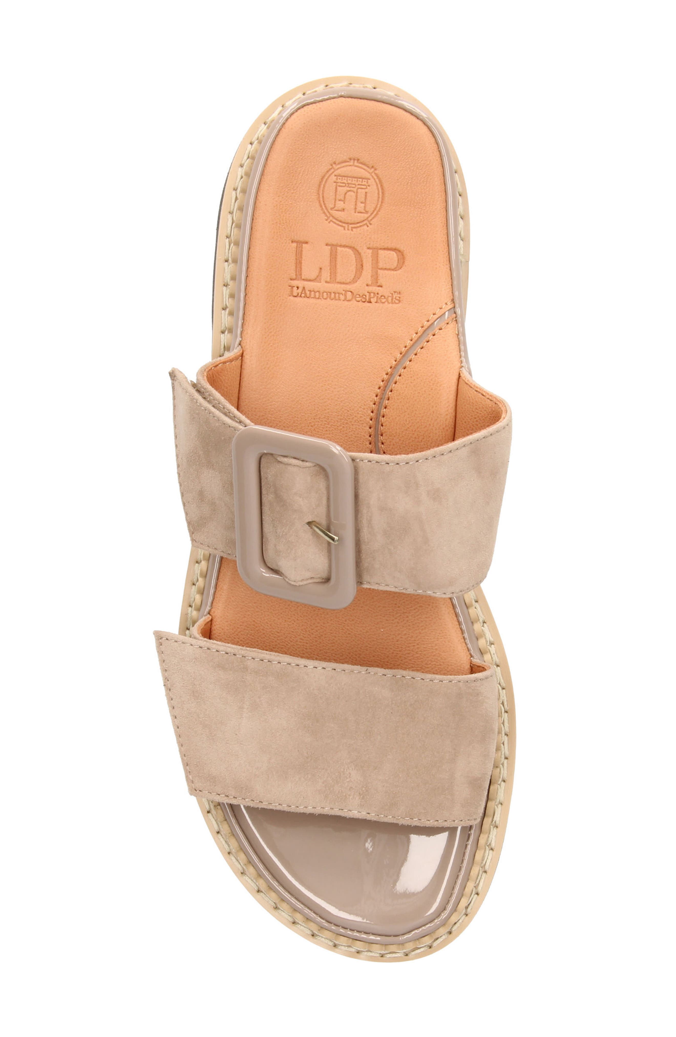 L'Amour des Pieds Dalbir Slide Sandal, Alternate, color, Taupe
