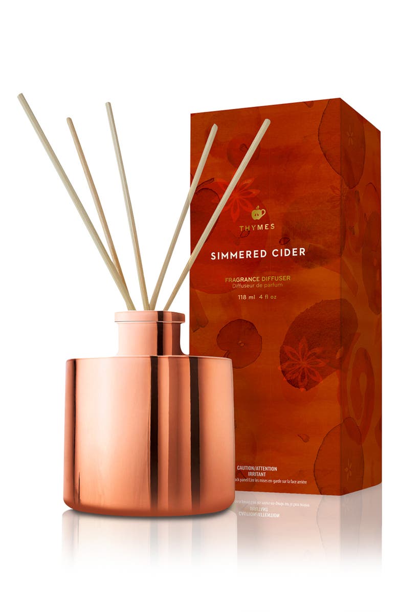 Thymes Simmered Cider Petite Reed Diffuser, Main, color, Copper