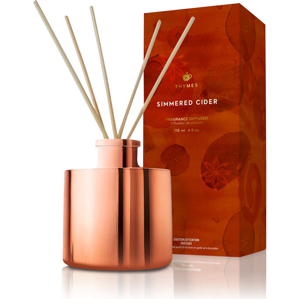 Thymes Simmered Cider Petite Reed Diffuser In Red