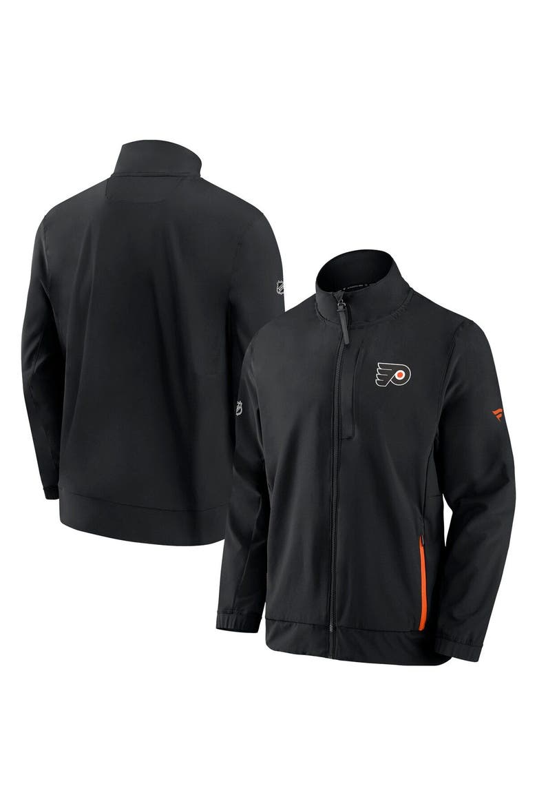 Men's Fanatics Branded Black Philadelphia Flyers Authentic Pro Rink Coaches Full-Zip Jacket, Main, color, Black