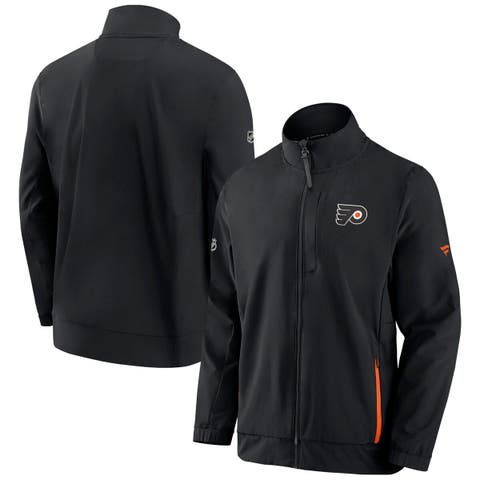 Men's Fanatics Branded Black Philadelphia Flyers Authentic Pro Rink Coaches Full-Zip Jacket