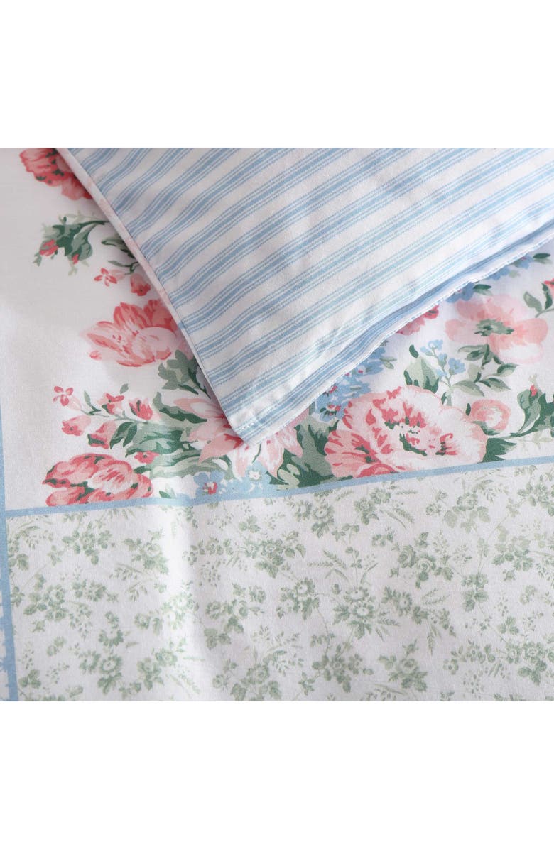 Laura Ashley Hope Patchwork Duvet Cover & Sham 3-Piece Set, Alternate, color, Pink/ Green/ Blue