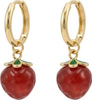 seree Harvest Strawberry Jade stone charm earrings