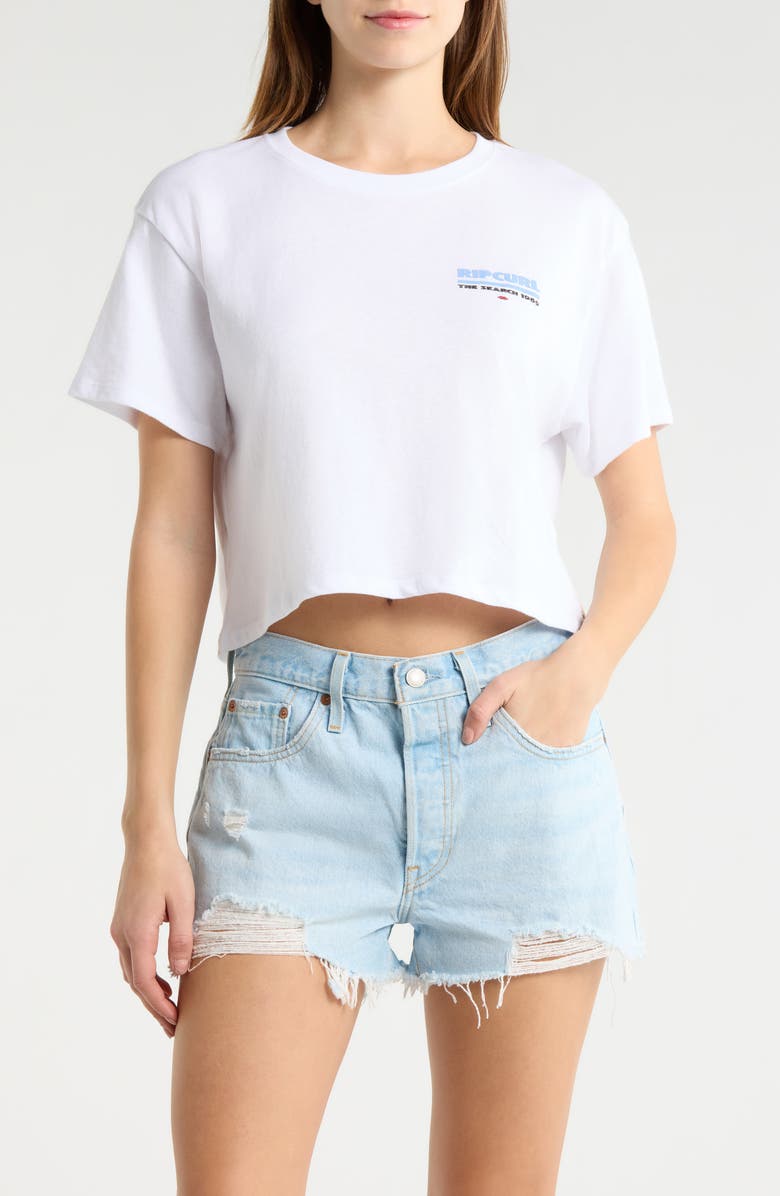 Rip Curl Hayley O Crop T-Shirt, Main, color, Optical White