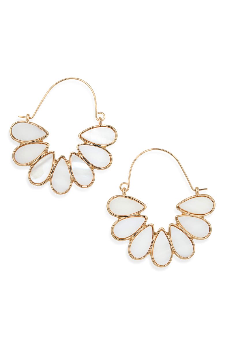 NORDSTROM RACK Teardrop Hoop Earrings, Main, color,