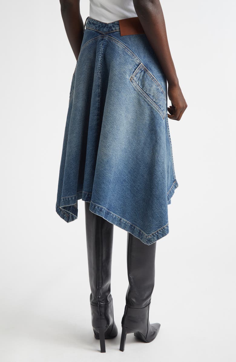 Brandon Maxwell The Frankie Denim Cascade Skirt, Alternate, color, Dakota Wash