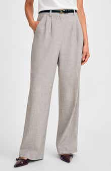 Front Pleat Wide Leg Pants