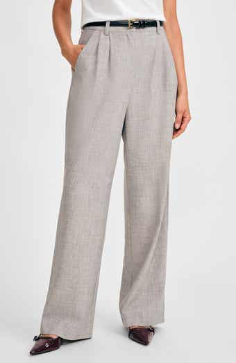 Front Pleat Wide Leg Pants