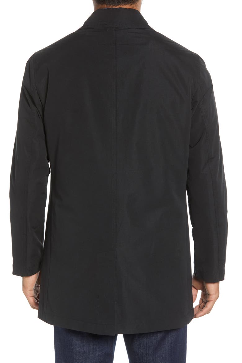 Water Resistant Car Coat, Alternate, color, BLACK