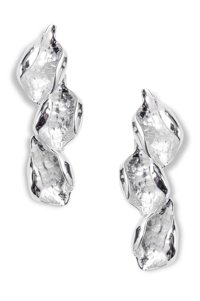 Noa Drop Earrings, Main, color, SILVER