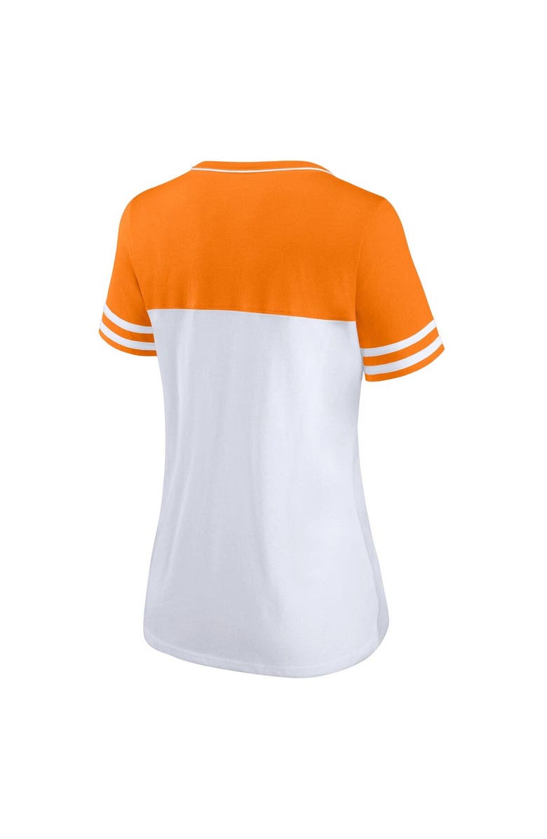 PROFILE Women's Profile White/Tennessee Orange Tennessee Volunteers Plus Size Field Game V-Neck T-Shirt, Alternate, color,