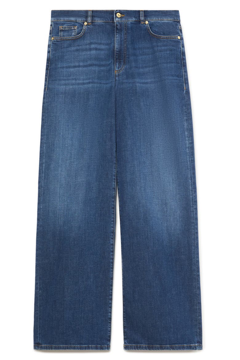 Slana High Waist Wide Leg Jeans, Alternate, color, NAVY