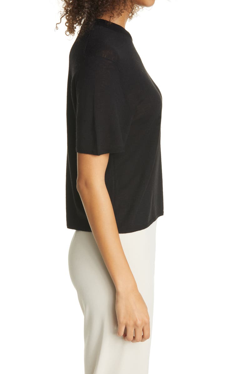 Vince Easy Wool Blend Short Sleeve Sweater, Alternate, color,