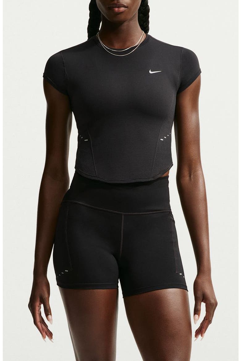 Swift Dri-FIT Seamless Performance T-Shirt, Main, color, 010 BLACK/ RFLSLV