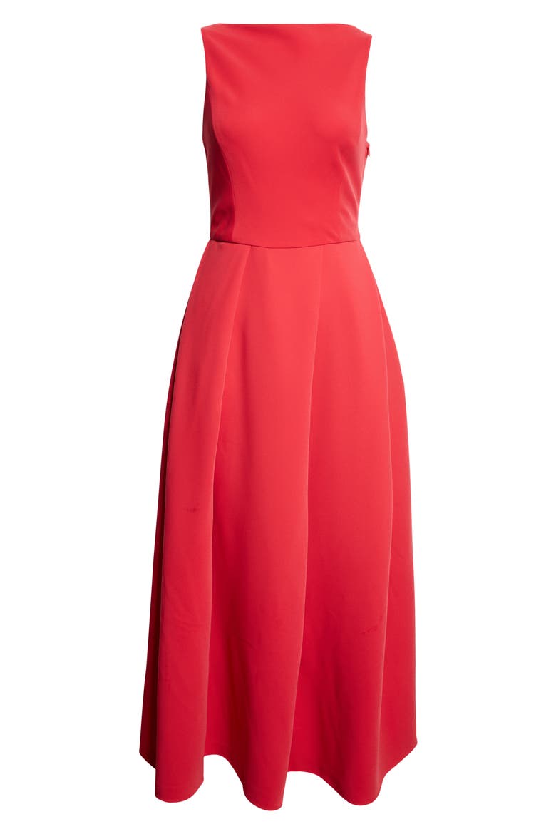 Techno Cady Sleeveless Maxi Dress, Alternate, color, SOLID MEDIUM RED