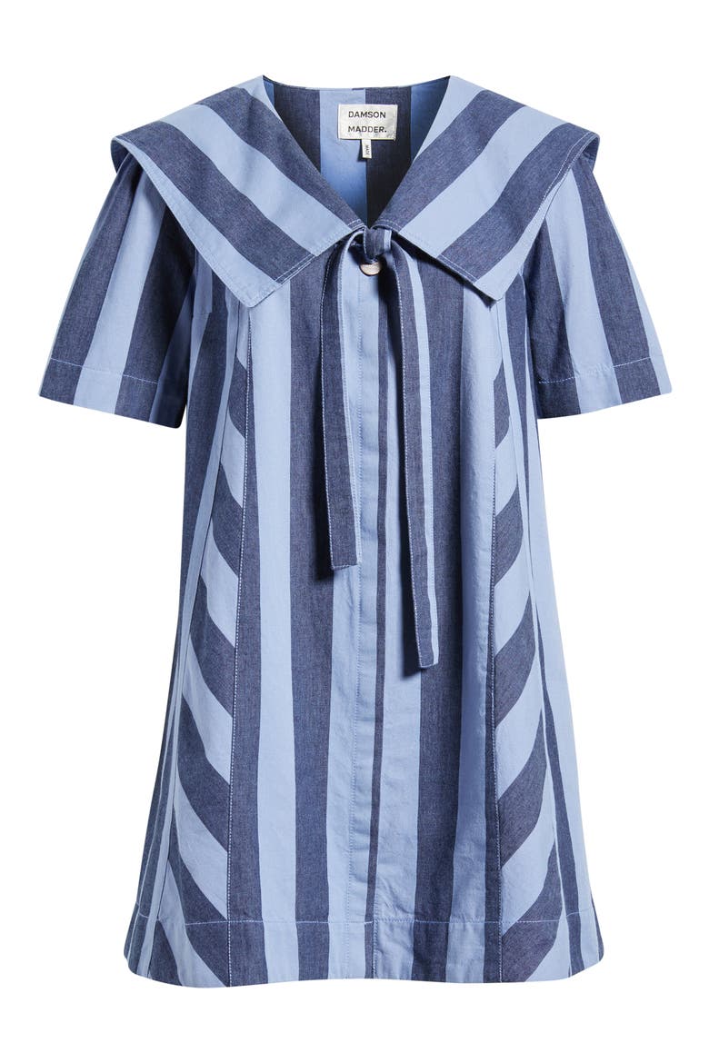 Goldie Stripe Minidress, Alternate, color, BLUE
