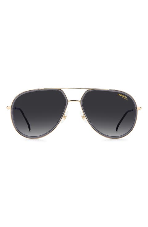 58mm Gradient Polarized Aviator Sunglasses