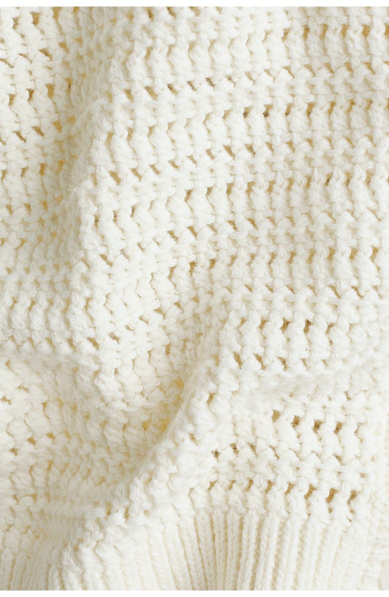 H&M Textured-knit cardigan, Alternate, color, Cream