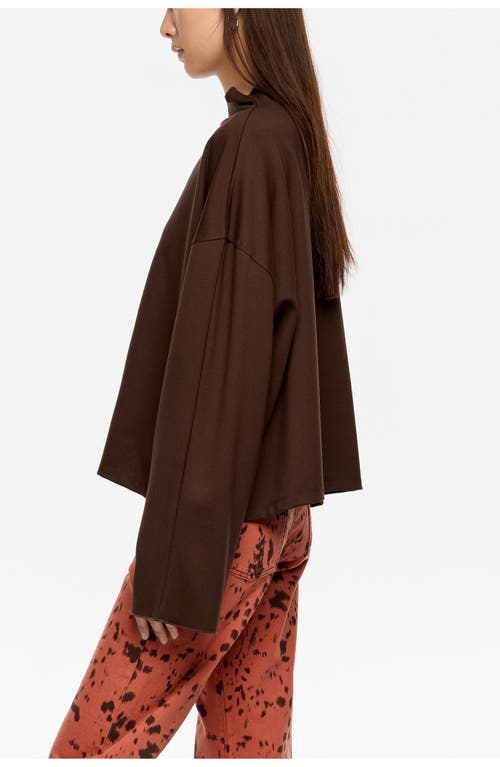 Bimba Y Lola Ponte Di Roma High Neck T-shirt In Brown