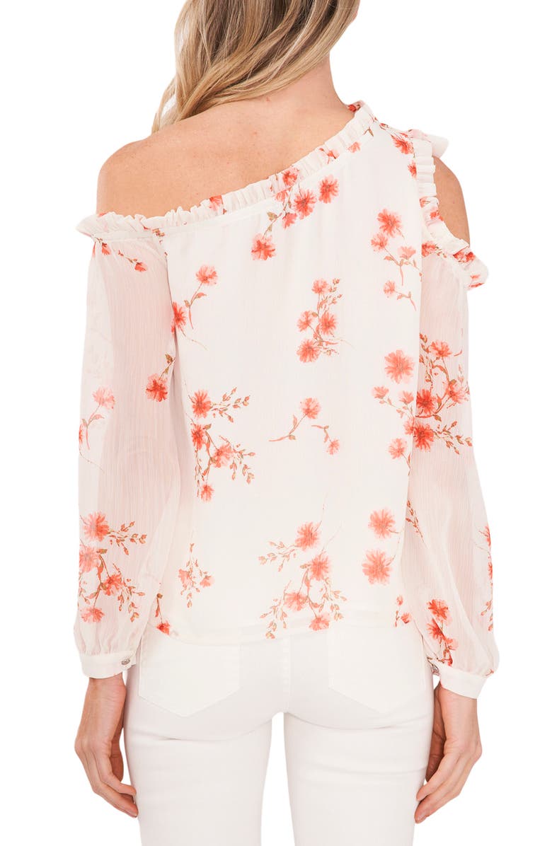 CeCe Cold Shoulder Bow Blouse, Alternate, color, 