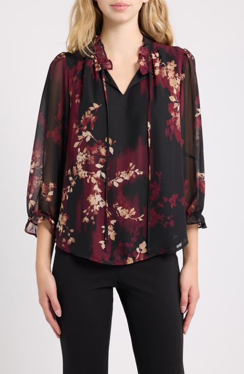 Floral Print Georgette Top