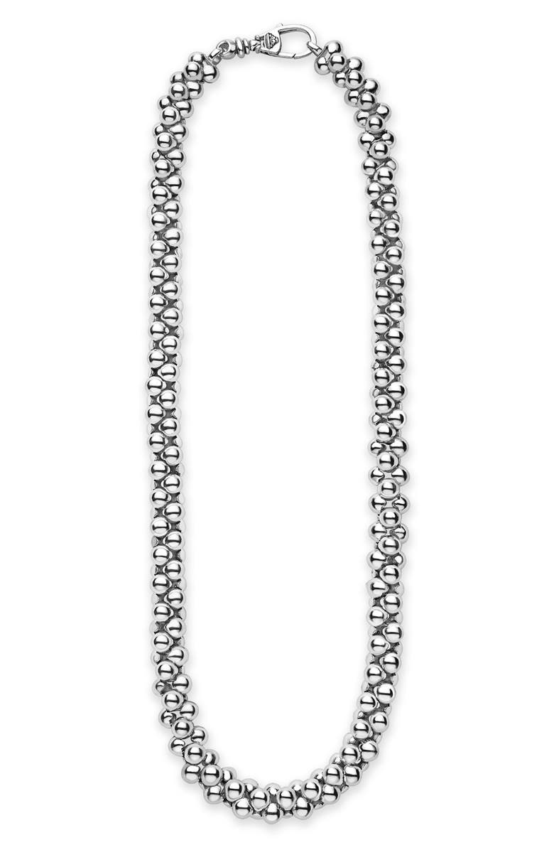 LAGOS Caviar Bubbly Beaded Necklace, Alternate, color, Sterling Silver